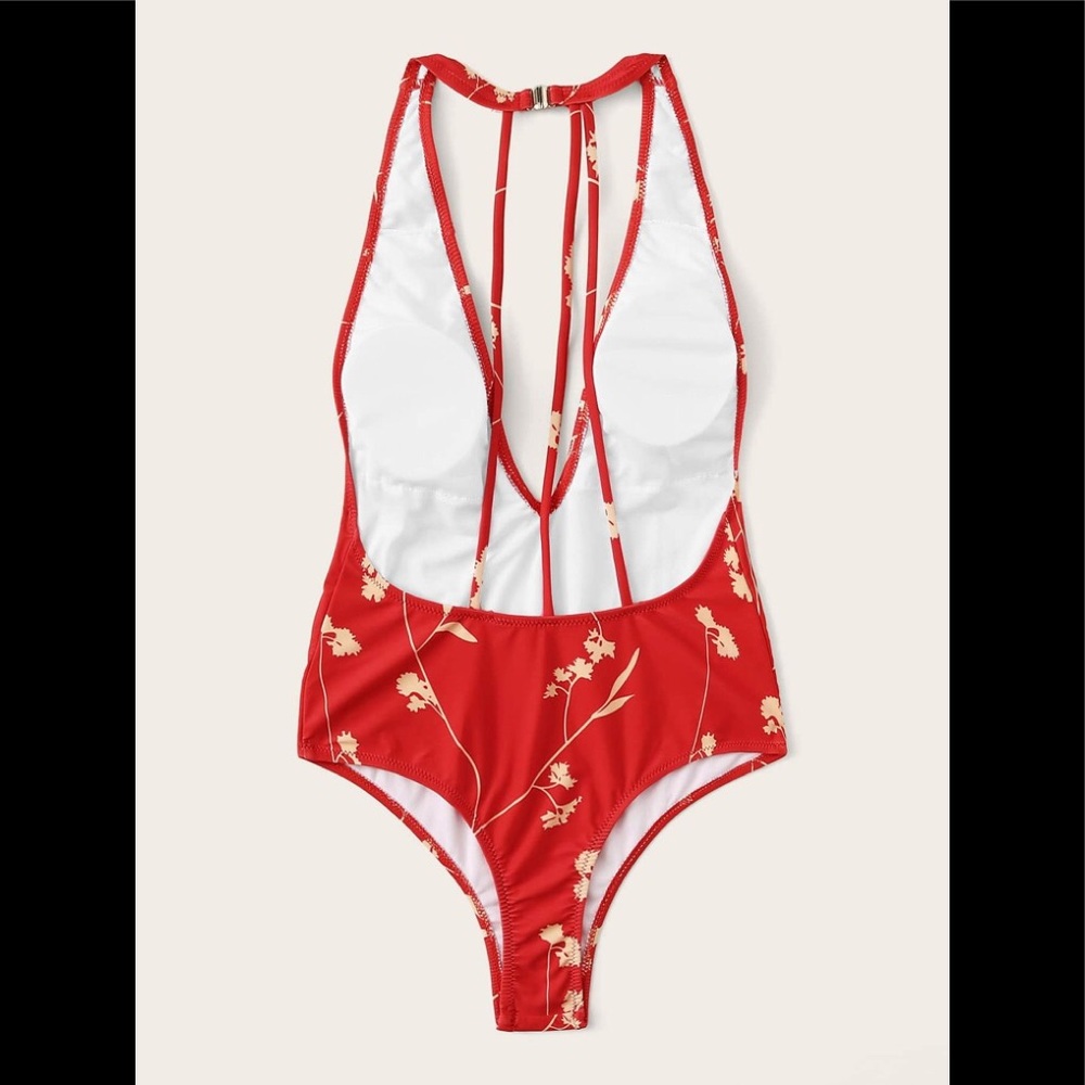 Flower Print Banyans One Piece Swimsuit - Picture 3 of 7